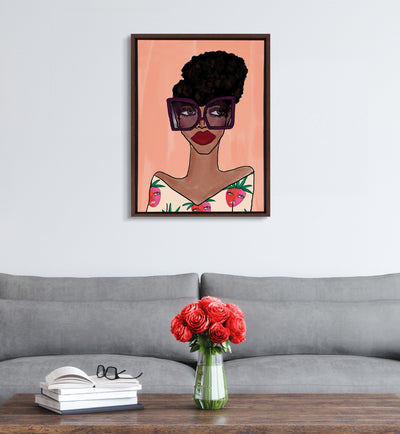 Sylvie Fashion Girl 3 Framed Canvas by kateandlaurel - product image 7 for Resin Society