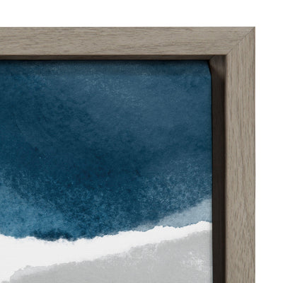 Sylvie Abstract Blue And Gray Watercolor Framed Canvas, Gray 18x24 by kateandlaurel - product image 3 for Resin Society