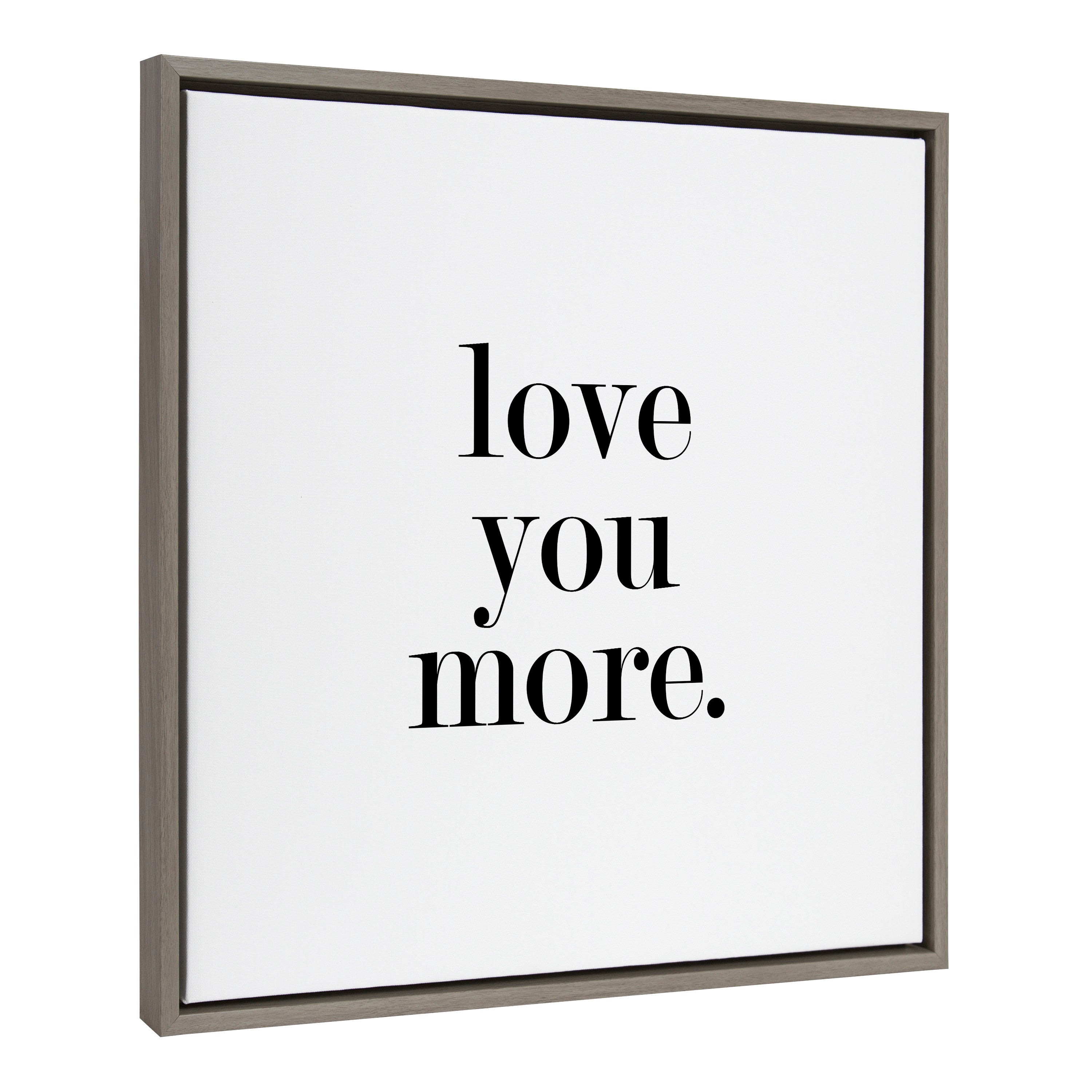 Sylvie Love You More Flinen Framed Canvas by Maggie Price of Hunt and Gather Goods
