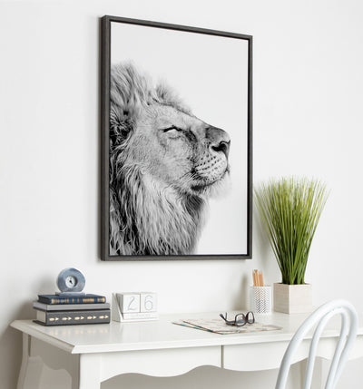Sylvie Lion Self Actualizing Framed Canvas by kateandlaurel - product image 5 for Resin Society