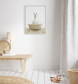 Sylvie Llama Farmhouse Bath Framed Canvas by kateandlaurel - product image 4 for Resin Society