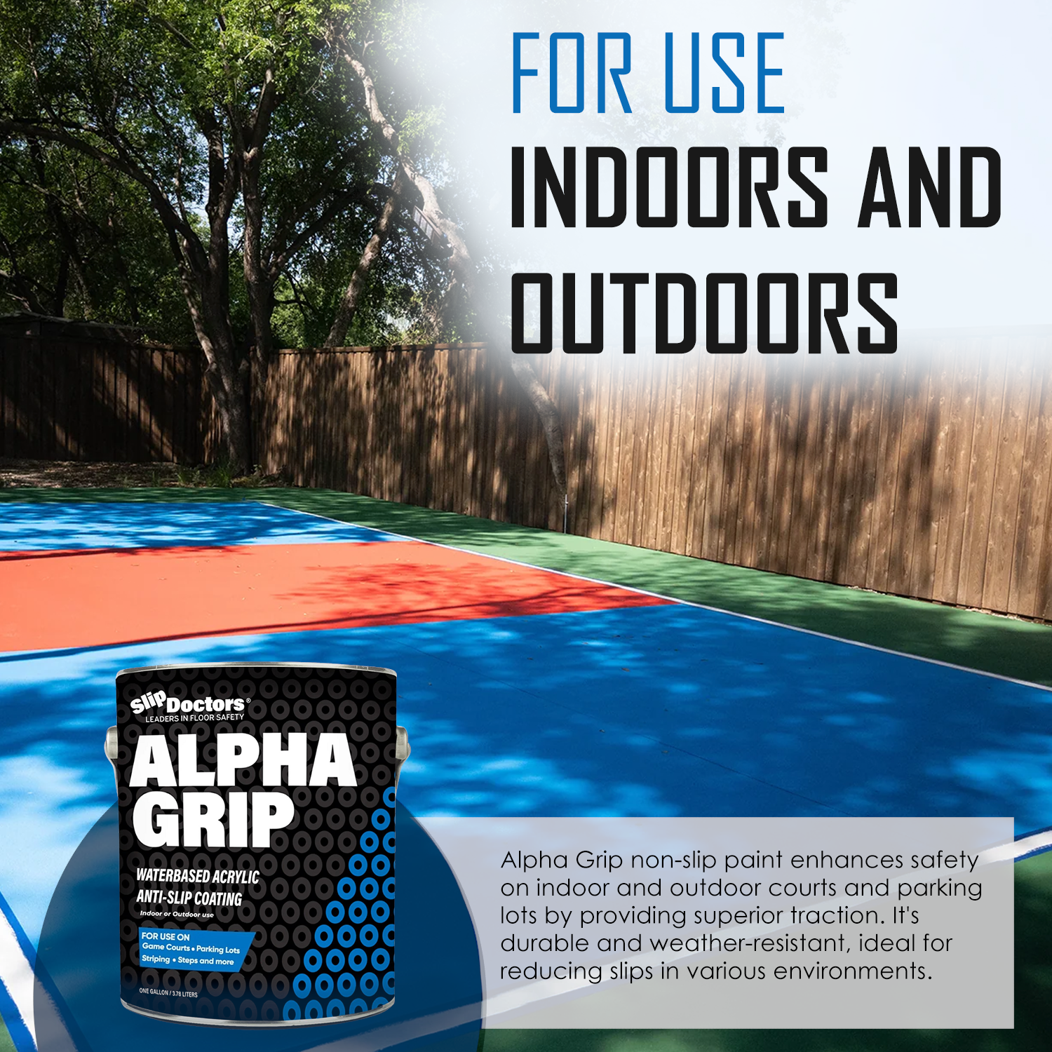 Alpha Grip Non-Slip Stripe and Athletic Court Paint detail image - Resin Society
