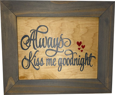 Always Kiss Me Goodnight Hidden Gun Cabinet Wall Decor Concealed by Bellewood Designs - product image 9 for Resin Society