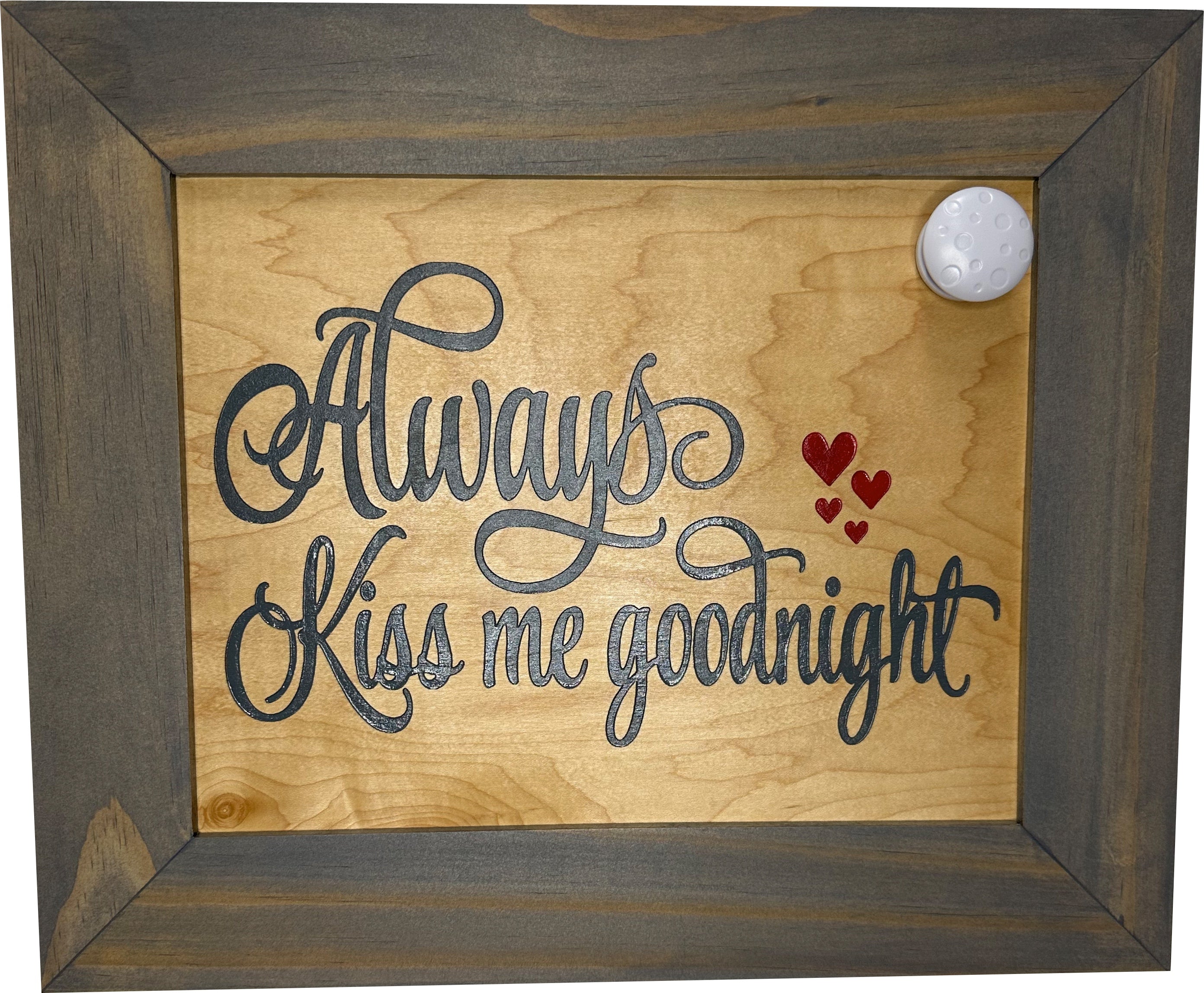Always Kiss Me Goodnight Hidden Gun Cabinet Wall Decor Concealed by Bellewood Designs - product image 10 for Resin Society