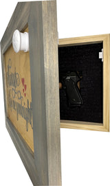 Always Kiss Me Goodnight Hidden Gun Cabinet Wall Decor Concealed by Bellewood Designs - product image 11 for Resin Society