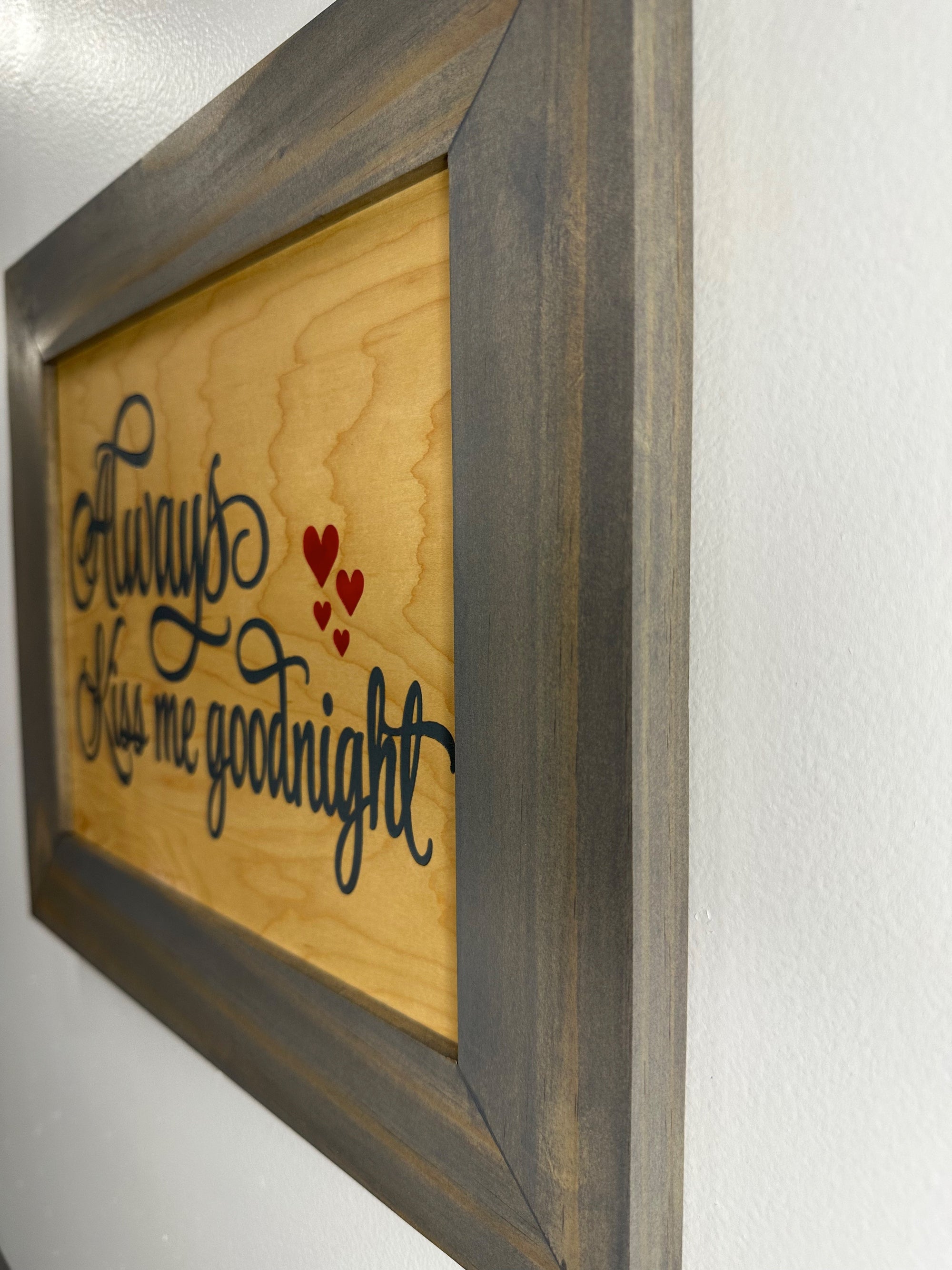 Always Kiss Me Goodnight Hidden Gun Cabinet Wall Decor Concealed by Bellewood Designs - product image 13 for Resin Society