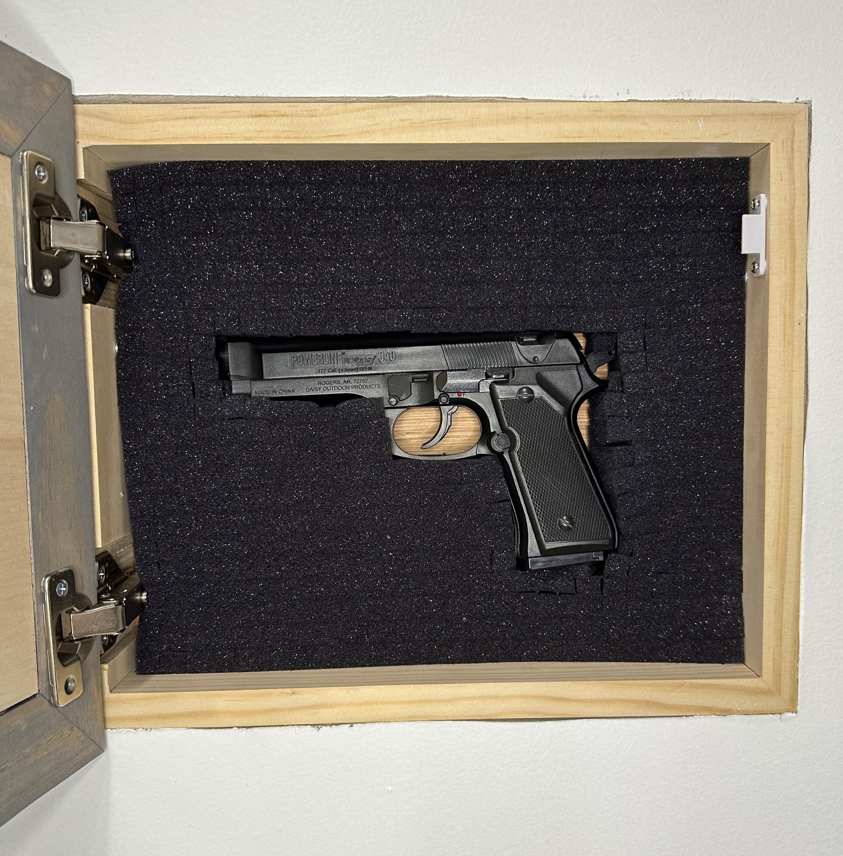 Always Kiss Me Goodnight Hidden Gun Cabinet Wall Decor Concealed by Bellewood Designs - product image 12 for Resin Society