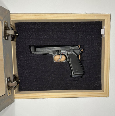 Always Kiss Me Goodnight Hidden Gun Cabinet Wall Decor Concealed by Bellewood Designs - product image 12 for Resin Society