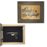 Always Kiss Me Goodnight Hidden Gun Cabinet Wall Decor Concealed by Bellewood Designs - main product image for Resin Society