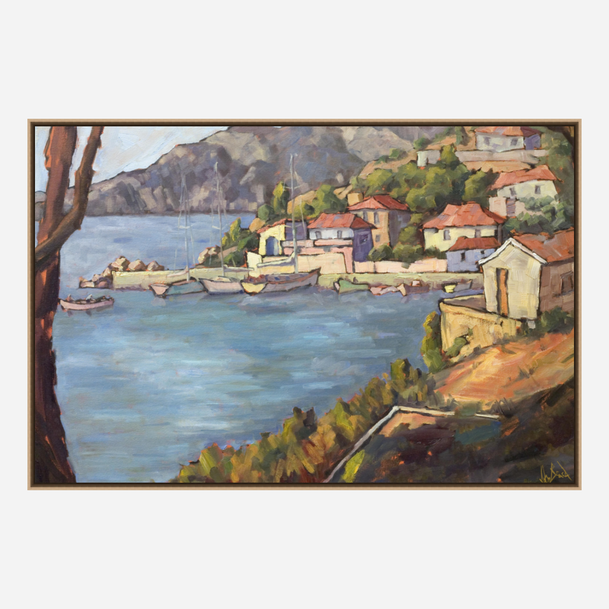 Amalfi Coast Artist Enhanced Canvas Print by John Beard Collection - product image 8 for Resin Society