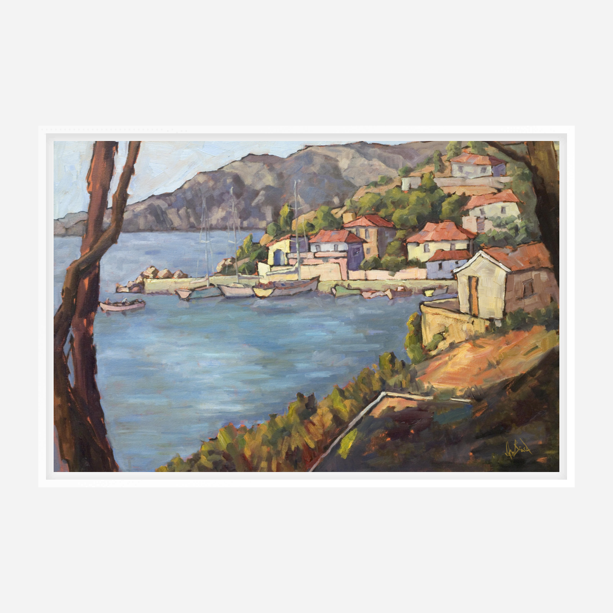 Amalfi Coast Artist Enhanced Canvas Print by John Beard Collection - product image 6 for Resin Society