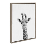 Sylvie Baby Giraffe Framed Canvas Wall Art by Simon Te Tai by kateandlaurel - product image 2 for Resin Society