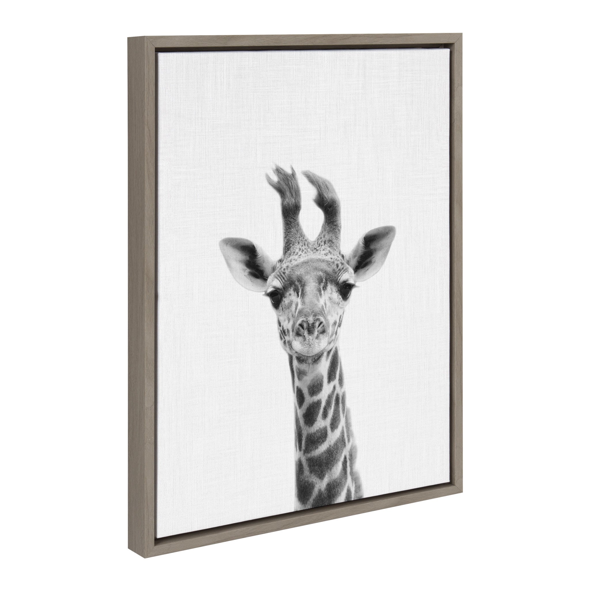 Sylvie Baby Giraffe Framed Canvas Wall Art by Simon Te Tai by kateandlaurel - product image 2 for Resin Society