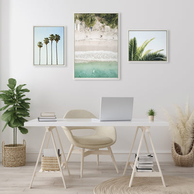 Sylvie Tropical Beach Framed Canvas Set by kateandlaurel - product image 4 for Resin Society