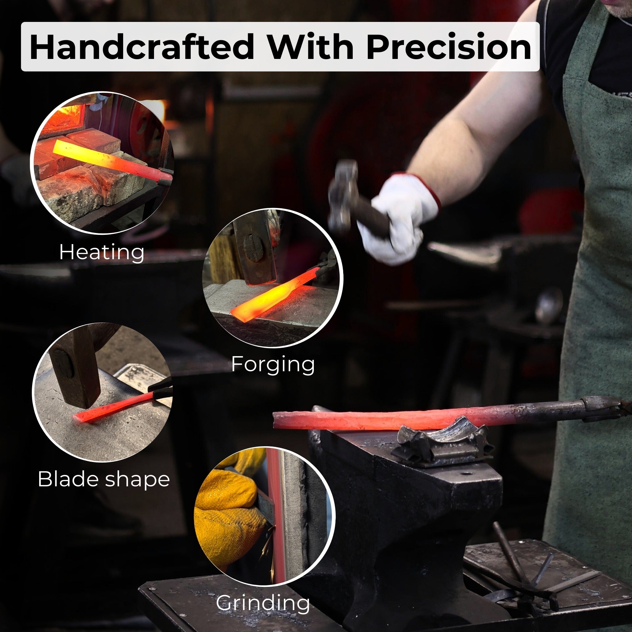 Angled bevel carving chisel with palm handle, 10 mm blade, hand-forged high-carbon steel blade and ash wood handle