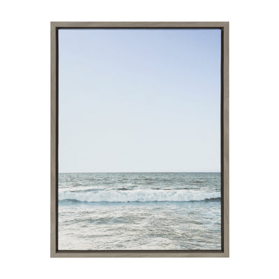 Sylvie Pale Blue Sea Framed Canvas by The Creative Bunch Studio by kateandlaurel - product image 9 for Resin Society