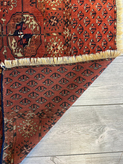 Antique 1880’s Tribal Turkoman Tekke Wedding Rug 3’4” x 4’1” by Rugistan - product image 12 for Resin Society