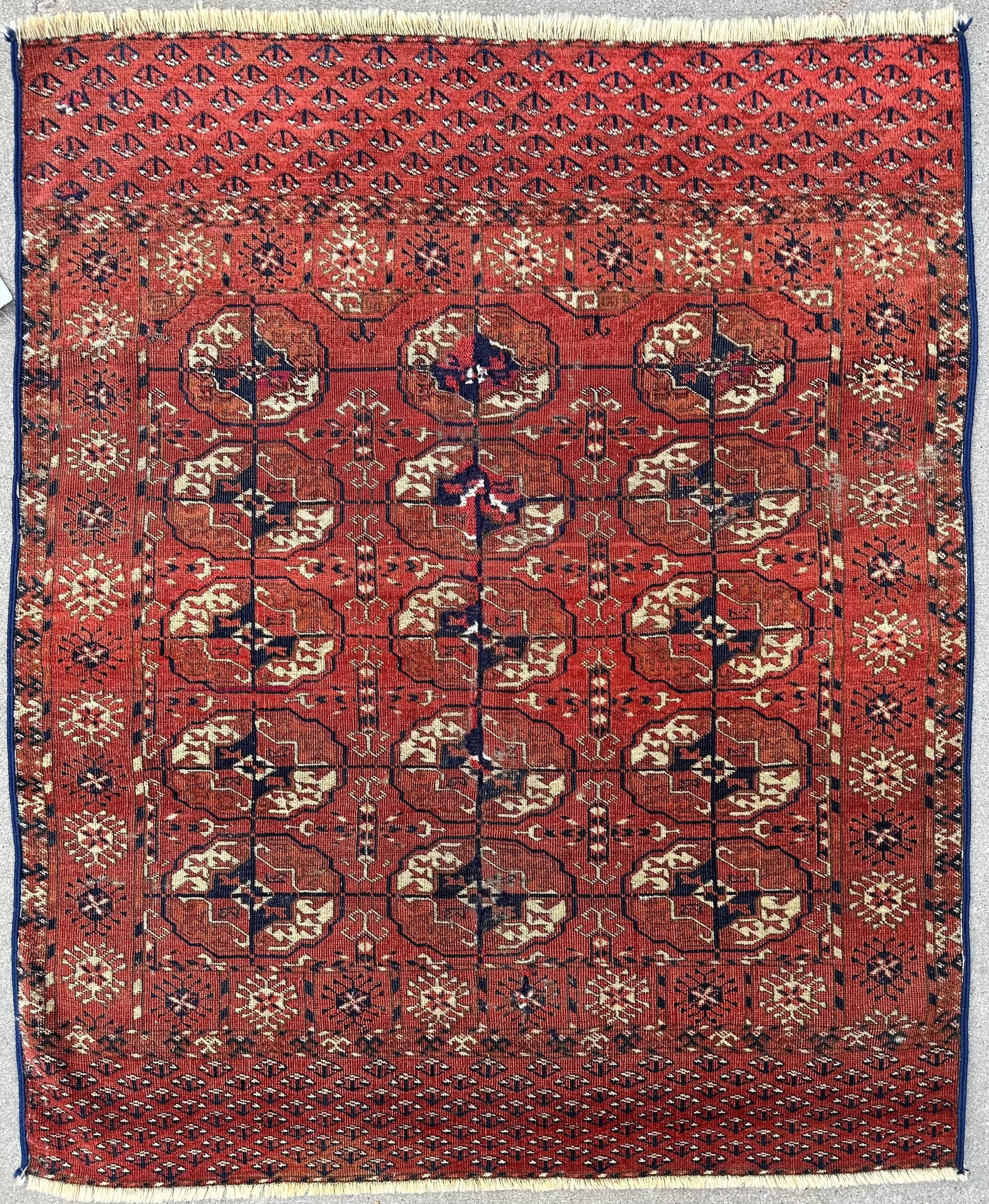 Antique 1880’s Tribal Turkoman Tekke Wedding Rug 3’4” x 4’1” by Rugistan - product image 2 for Resin Society
