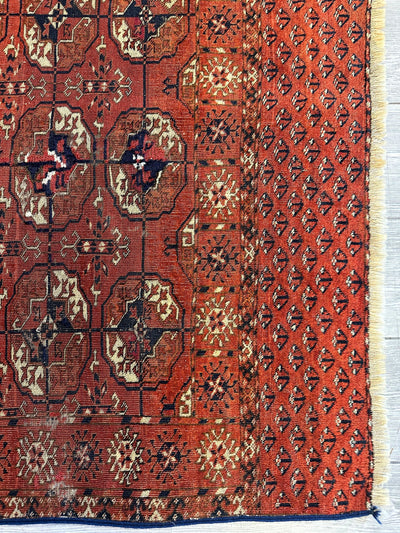 Antique 1880’s Tribal Turkoman Tekke Wedding Rug 3’4” x 4’1” by Rugistan - product image 6 for Resin Society