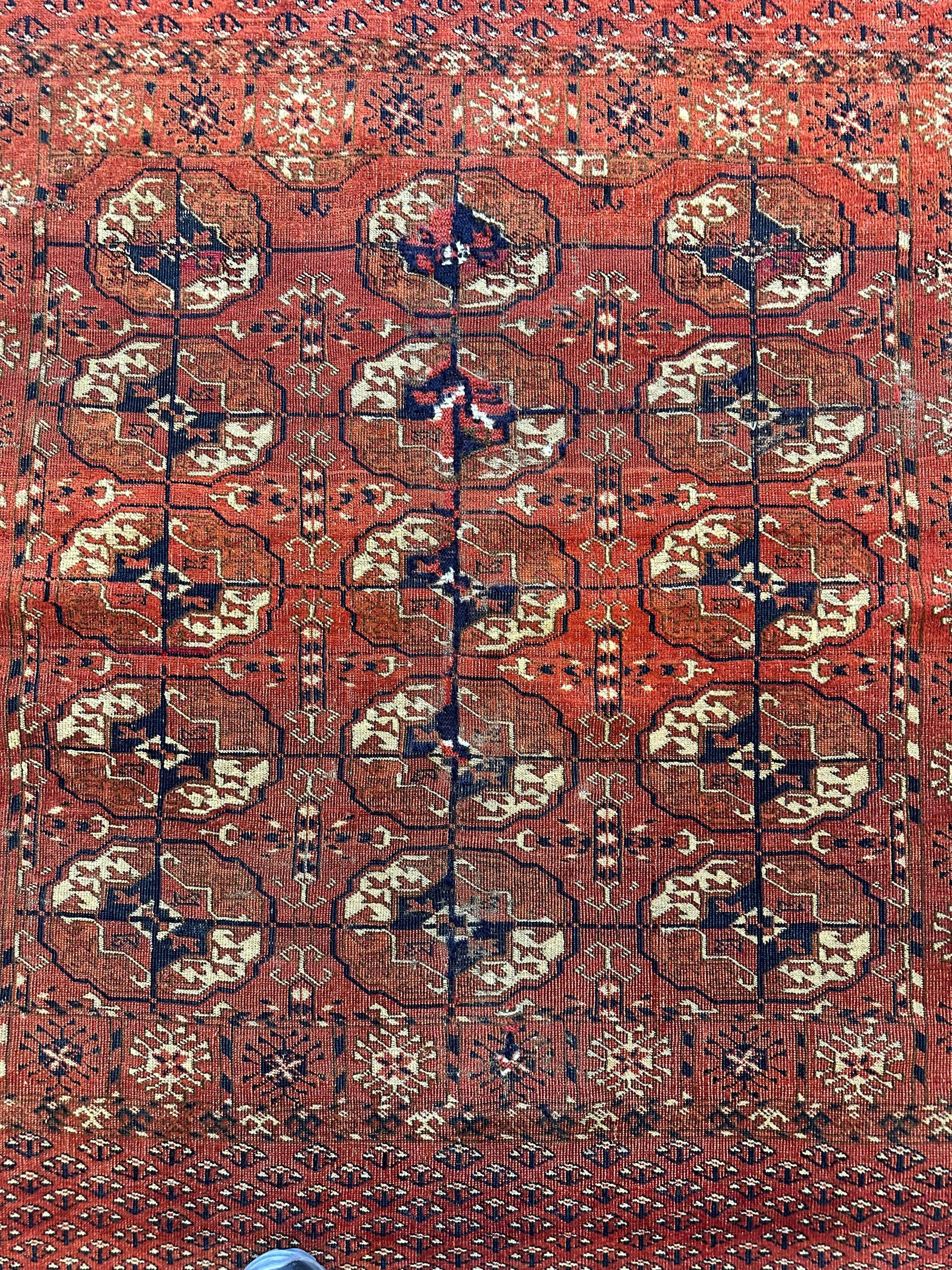 Antique 1880’s Tribal Turkoman Tekke Wedding Rug 3’4” x 4’1” by Rugistan - product image 8 for Resin Society