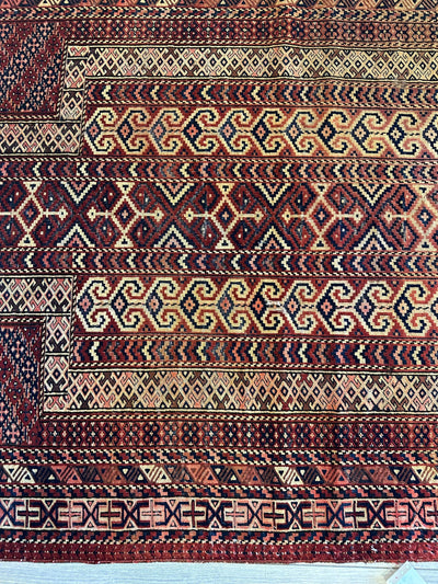 Antique 1890’s Turkoman Prayer Rug or Namazlyk 4’ x 5’2” by Rugistan - product image 7 for Resin Society