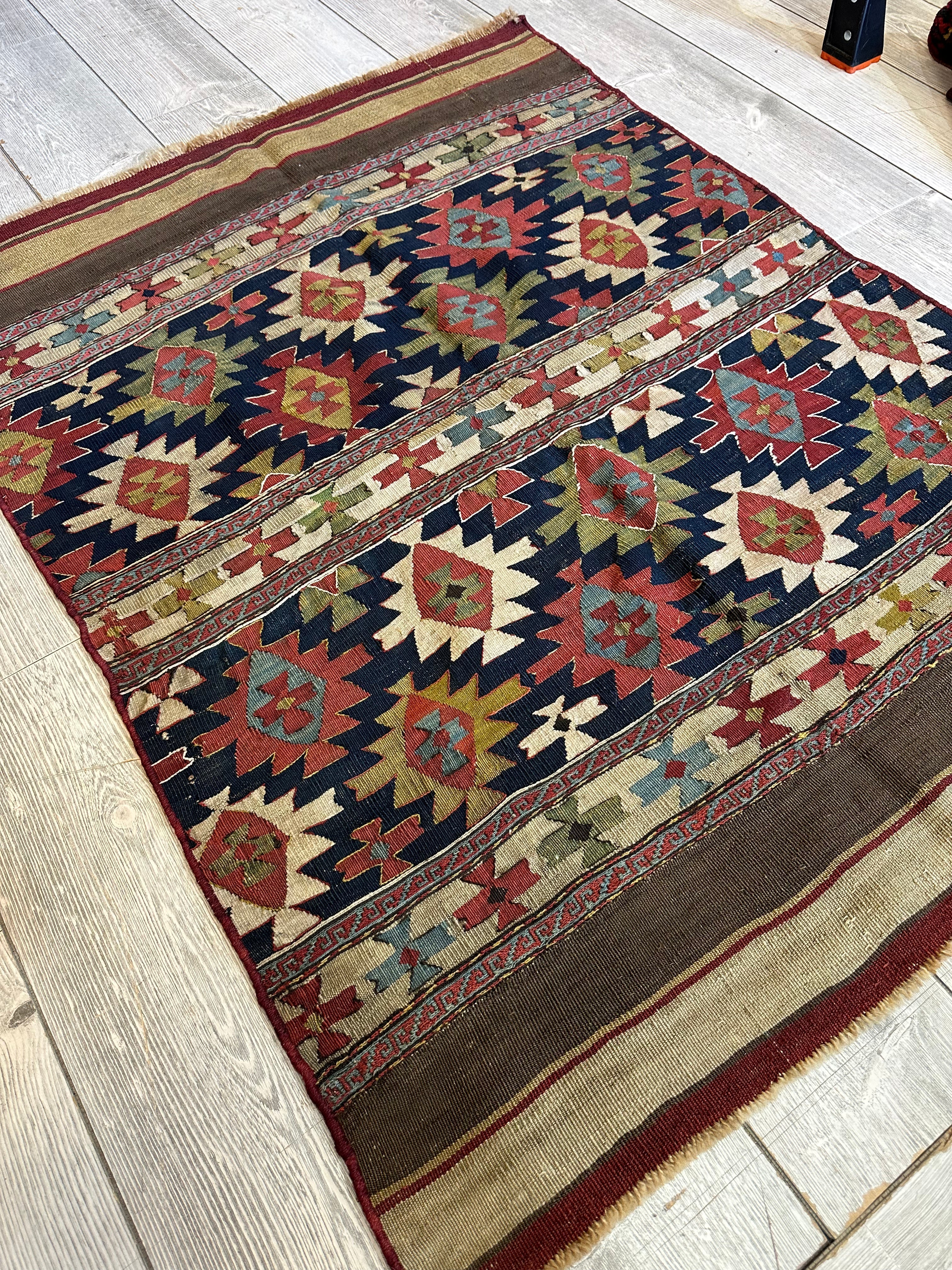 Antique 19th Century Caucasian Shahsavan Rug Rug 3’ x 4’ by Rugistan - product image 3 for Resin Society