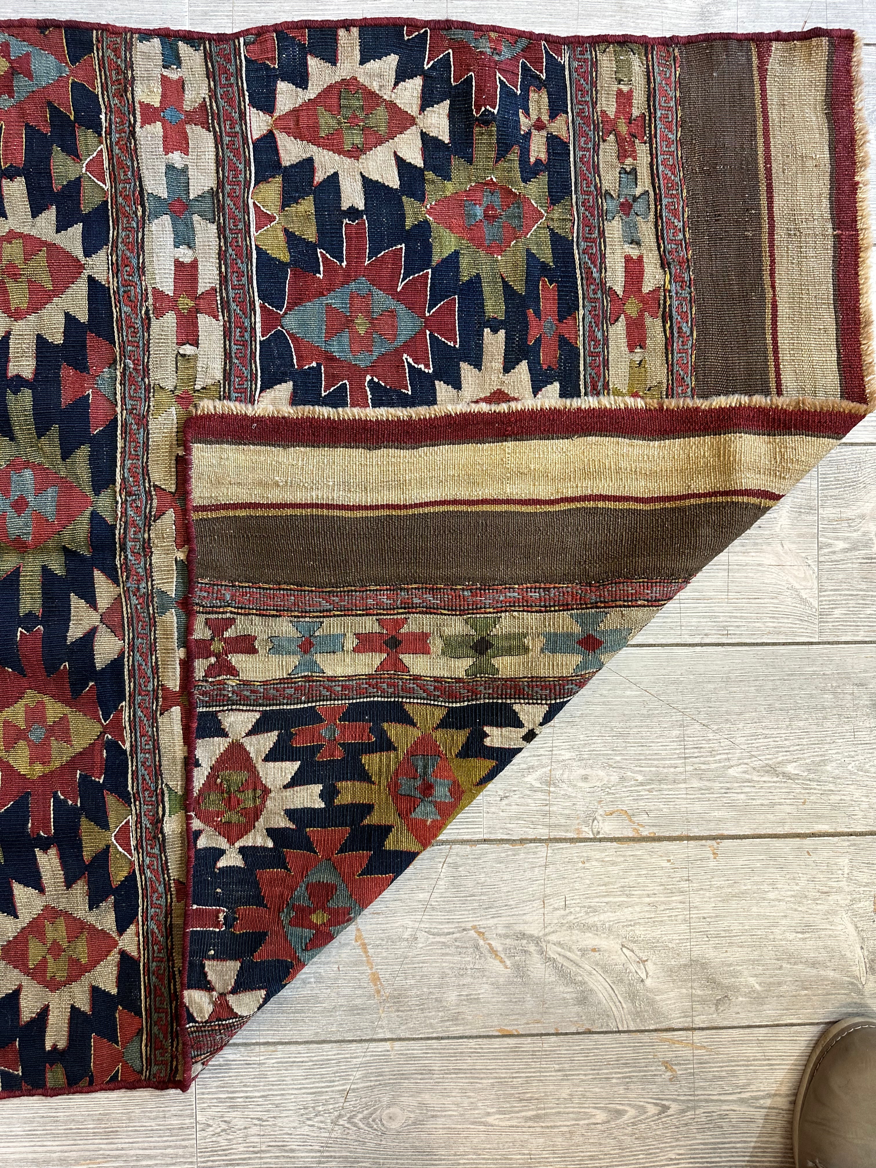 Antique 19th Century Caucasian Shahsavan Rug Rug 3’ x 4’ by Rugistan - product image 4 for Resin Society