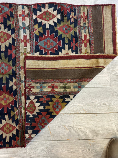 Antique 19th Century Caucasian Shahsavan Rug Rug 3’ x 4’ by Rugistan - product image 4 for Resin Society