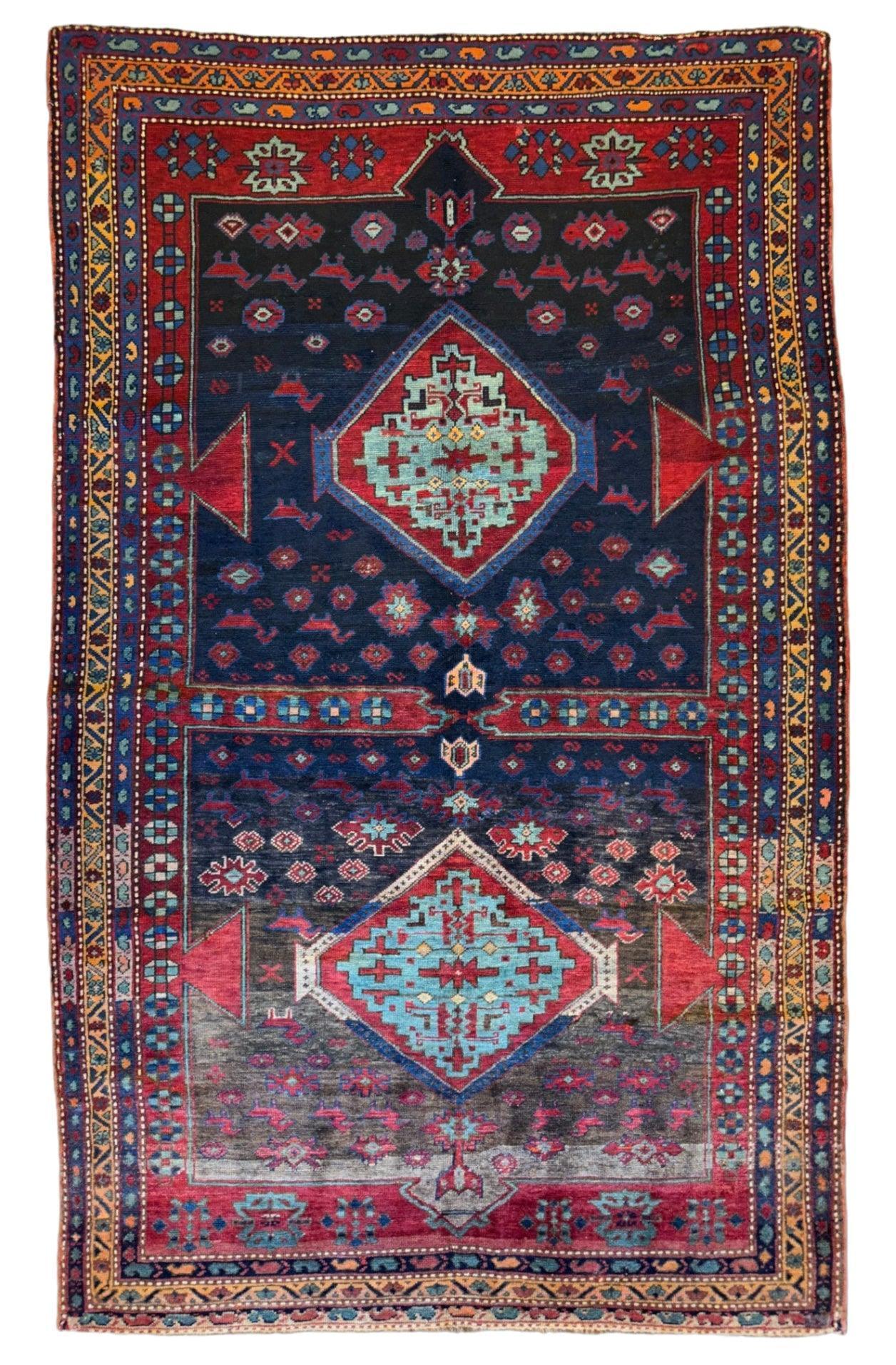 Antique 19th Century Handwoven Kazak Tribal Rug 5’ x 8’ by Rugistan - main product image for Resin Society