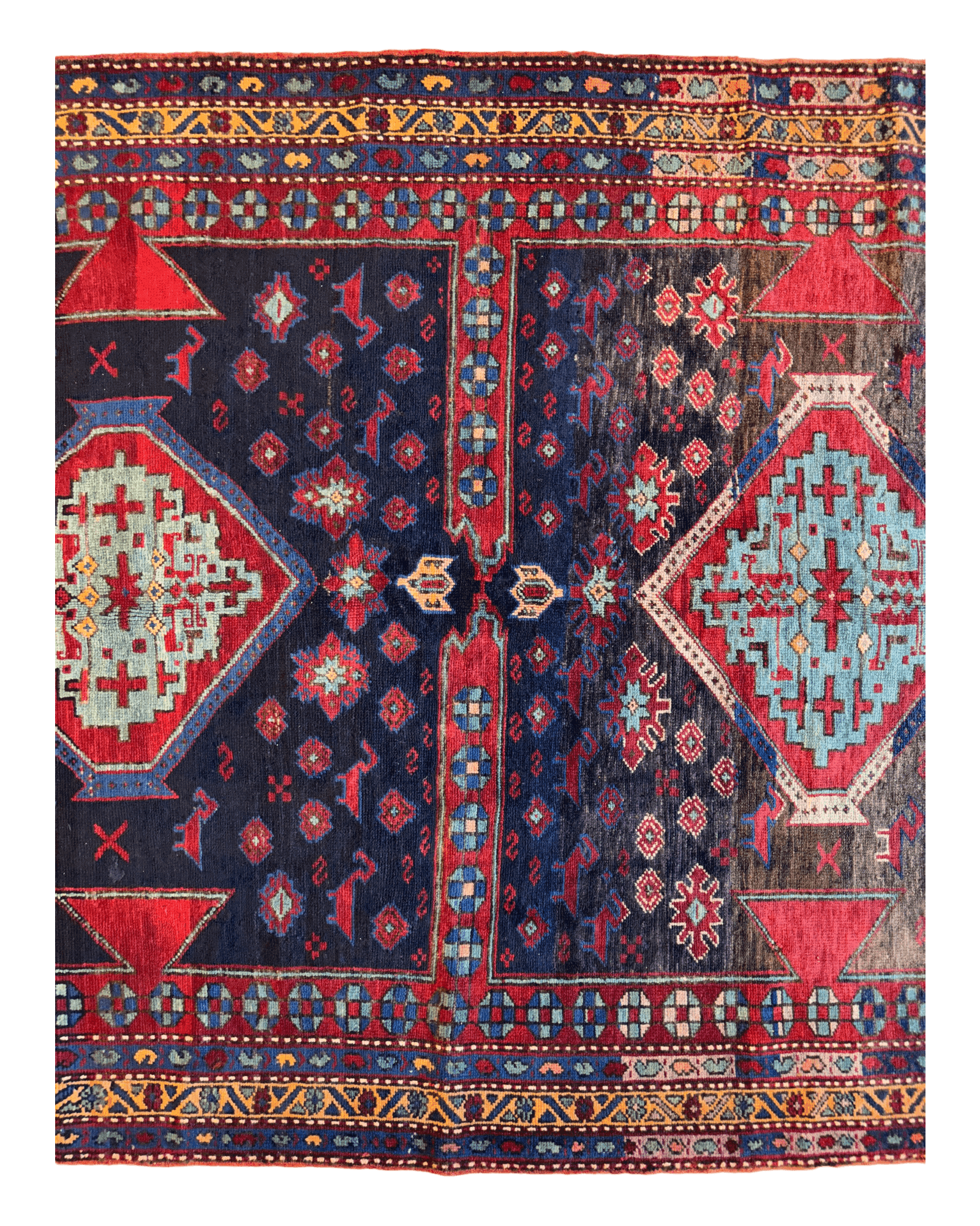 Antique 19th Century Handwoven Kazak Tribal Rug 5’ x 8’ by Rugistan - product image 2 for Resin Society