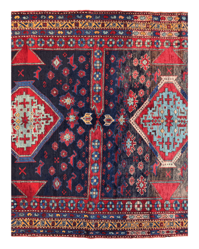 Antique 19th Century Handwoven Kazak Tribal Rug 5’ x 8’ by Rugistan - product image 2 for Resin Society