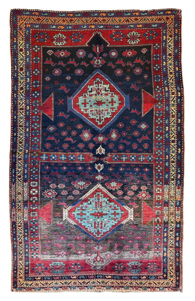 Antique 19th Century Handwoven Kazak Tribal Rug 5’ x 8’ by Rugistan - product image 3 for Resin Society