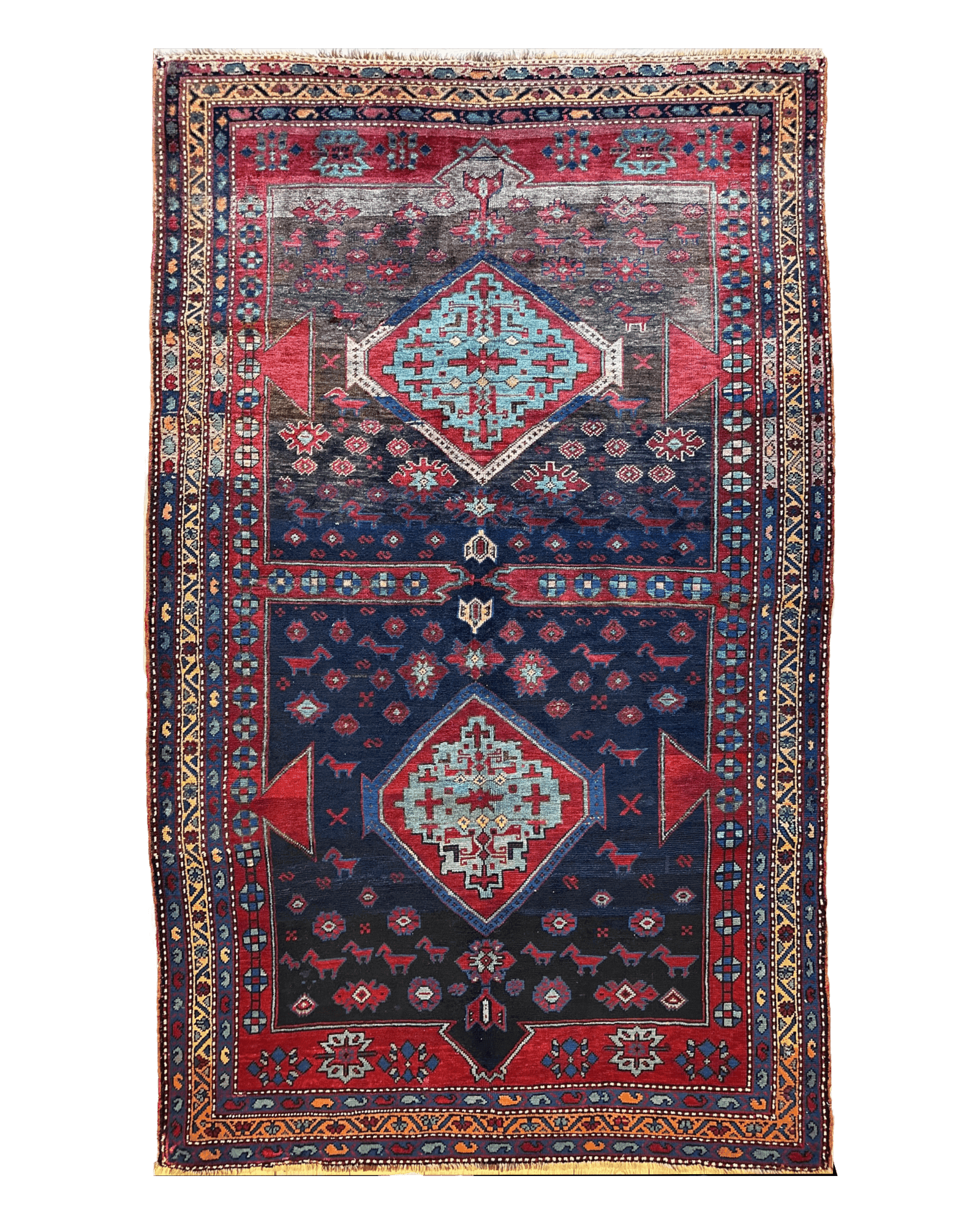 Antique 19th Century Handwoven Kazak Tribal Rug 5’ x 8’ by Rugistan - product image 4 for Resin Society