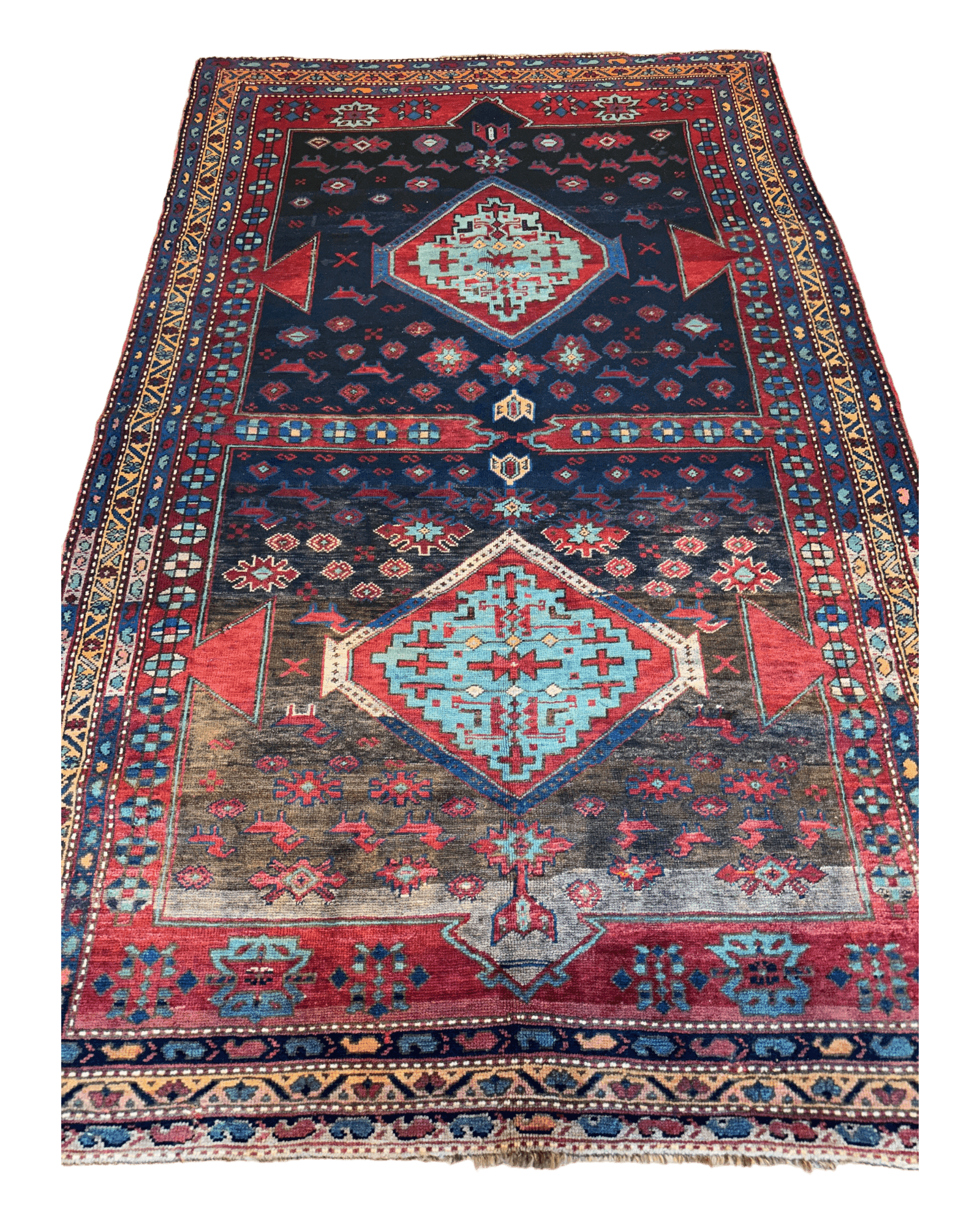 Antique 19th Century Handwoven Kazak Tribal Rug 5’ x 8’ by Rugistan - product image 5 for Resin Society