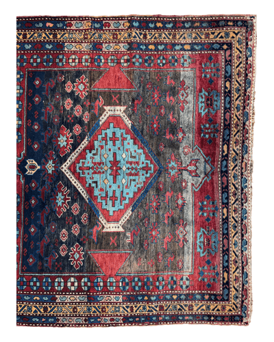 Antique 19th Century Handwoven Kazak Tribal Rug 5’ x 8’ by Rugistan - product image 6 for Resin Society