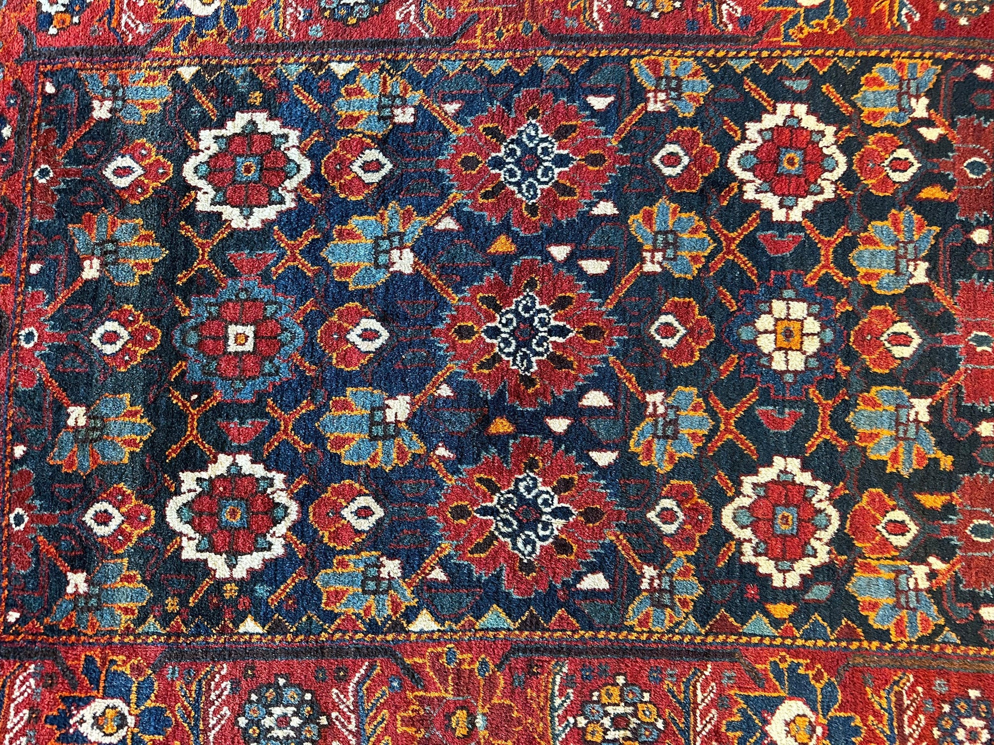 Antique Attractive Persian Khamseh Rug Early 20th Century 46” x 66” by Rugistan - product image 2 for Resin Society