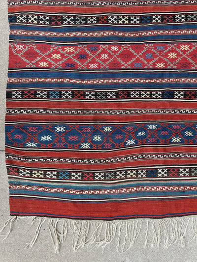 Antique Caucasian Shahsavan Soumak Rug 4’9” x 7’4” by Rugistan - product image 10 for Resin Society