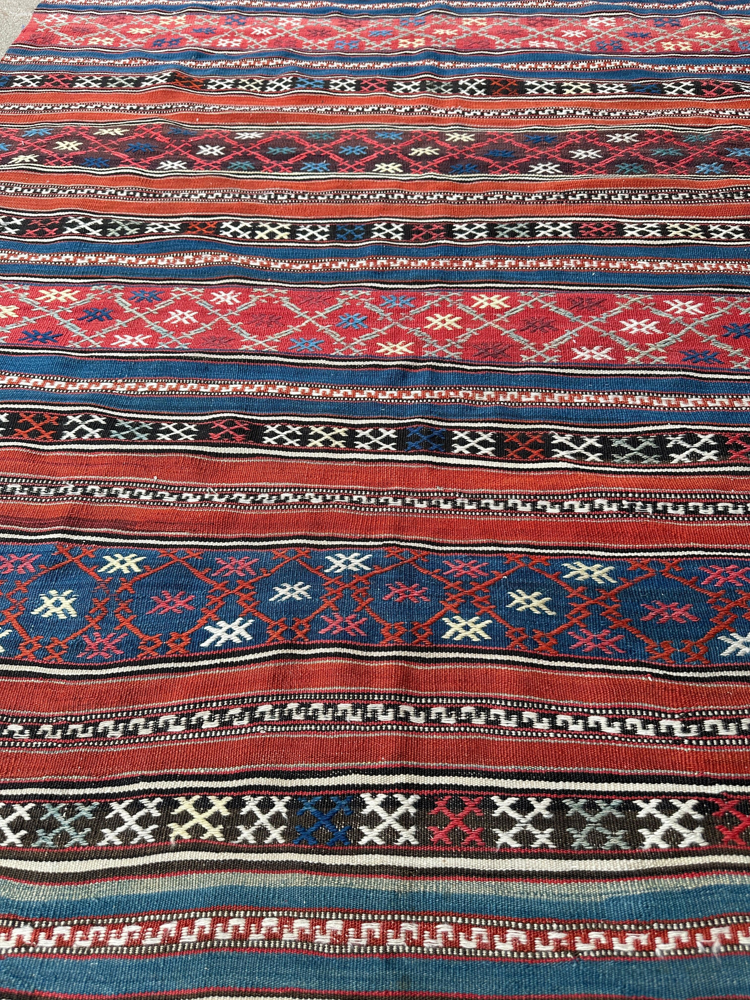 Antique Caucasian Shahsavan Soumak Rug 4’9” x 7’4” by Rugistan - product image 4 for Resin Society