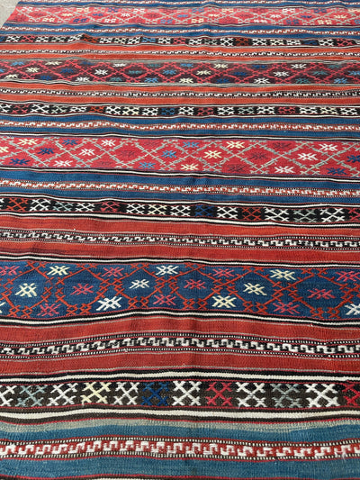 Antique Caucasian Shahsavan Soumak Rug 4’9” x 7’4” by Rugistan - product image 4 for Resin Society
