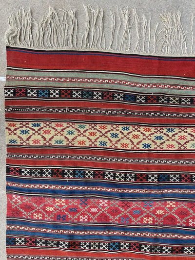 Antique Caucasian Shahsavan Soumak Rug 4’9” x 7’4” by Rugistan - product image 9 for Resin Society