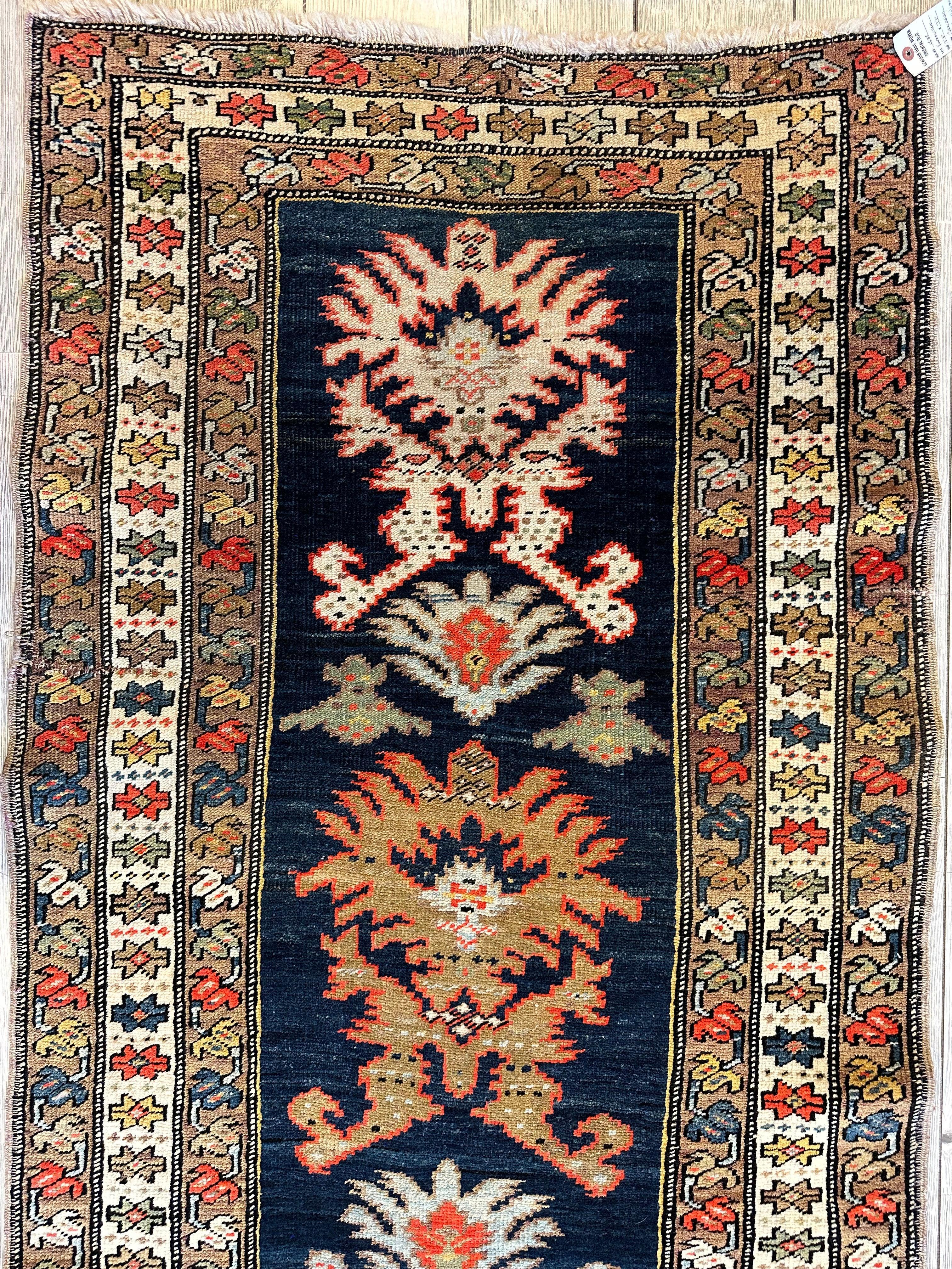 Antique Caucasian Karabakh Signed & Dated Wool on Wool Runner Rug 3 X 7 by Rugistan - product image 4 for Resin Society