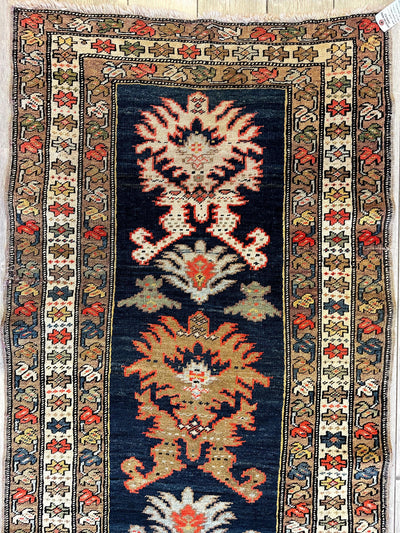 Antique Caucasian Karabakh Signed & Dated Wool on Wool Runner Rug 3 X 7 by Rugistan - product image 4 for Resin Society