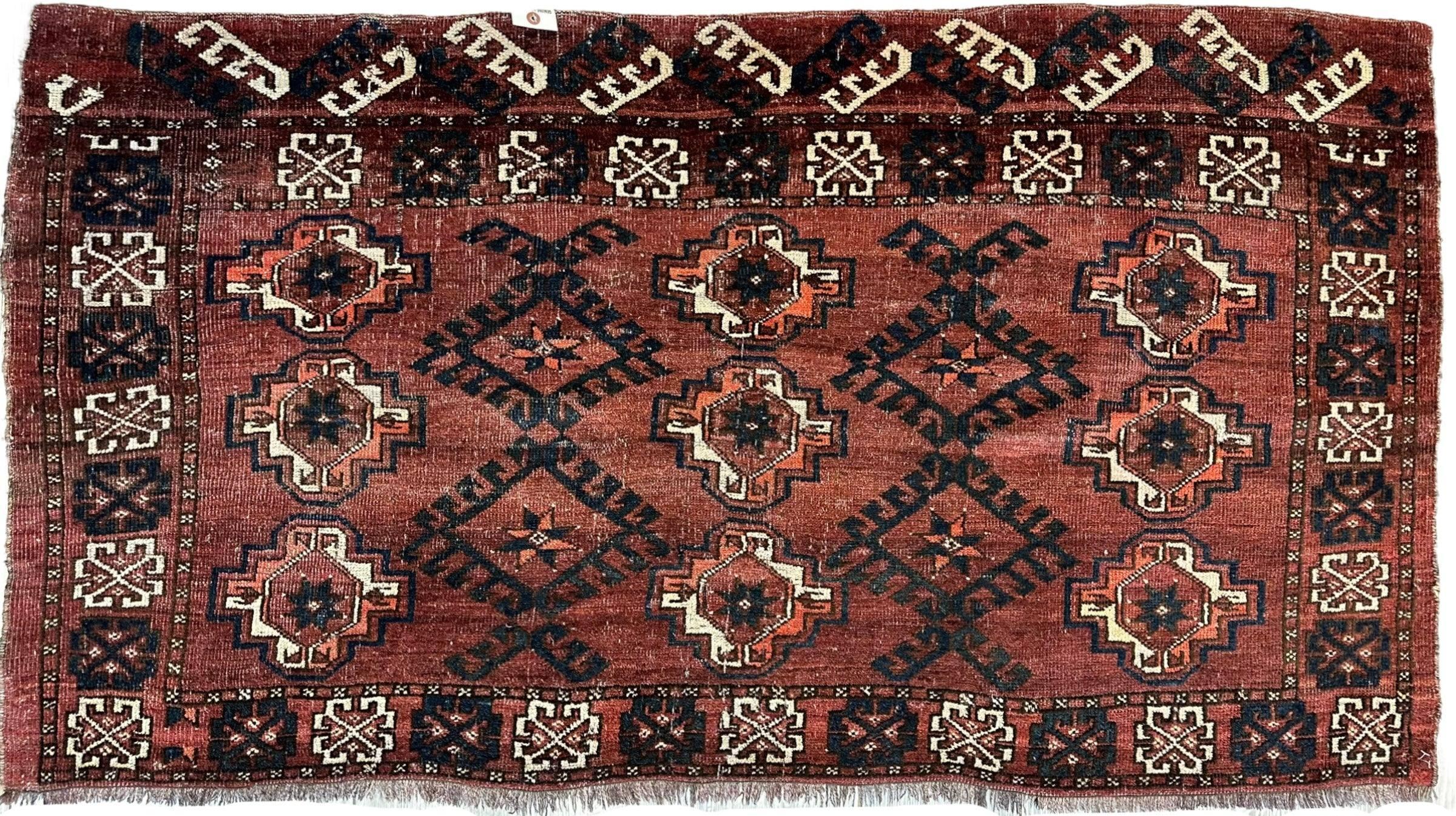 Antique Kizil Ayak Turkoman Chuval, Juval Rug 60"×34” by Rugistan - main product image for Resin Society