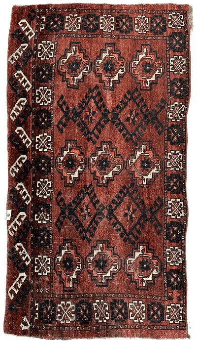 Antique Kizil Ayak Turkoman Chuval, Juval Rug 60"×34” by Rugistan - product image 3 for Resin Society