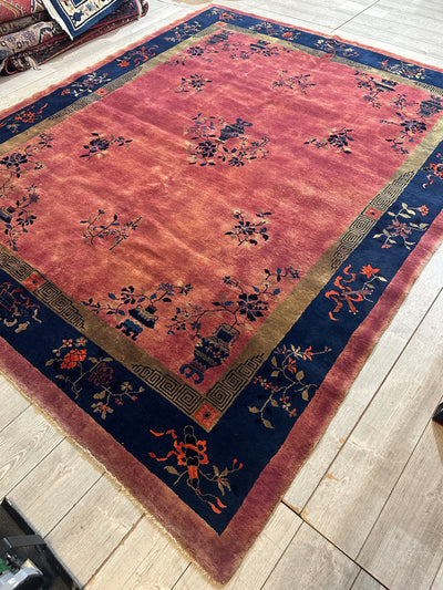 Antique Nicholas Chinese Art Deco Rug - 8'2" X 9'9" by Rugistan - product image 10 for Resin Society