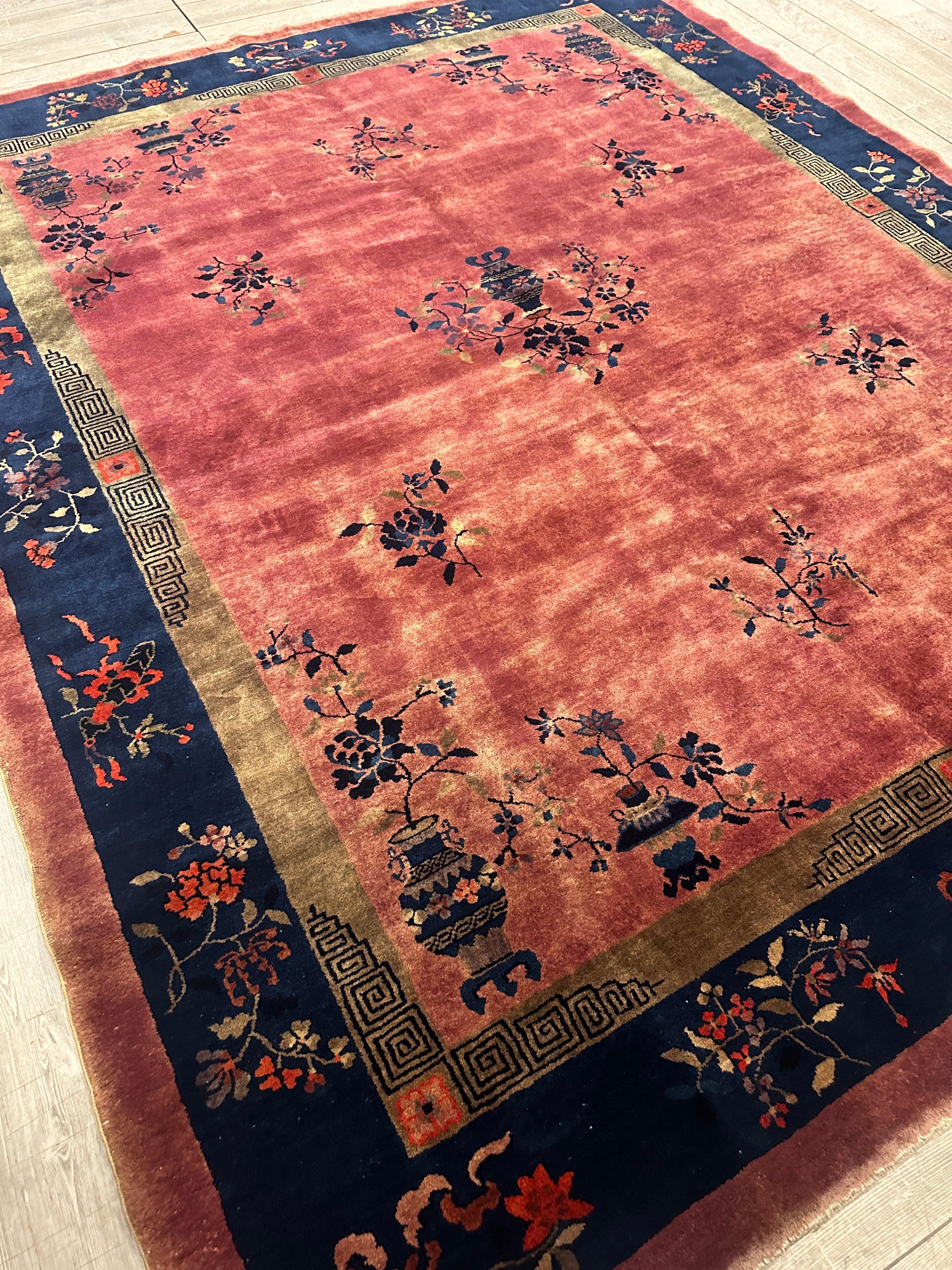 Antique Nicholas Chinese Art Deco Rug - 8'2" X 9'9" by Rugistan - product image 13 for Resin Society