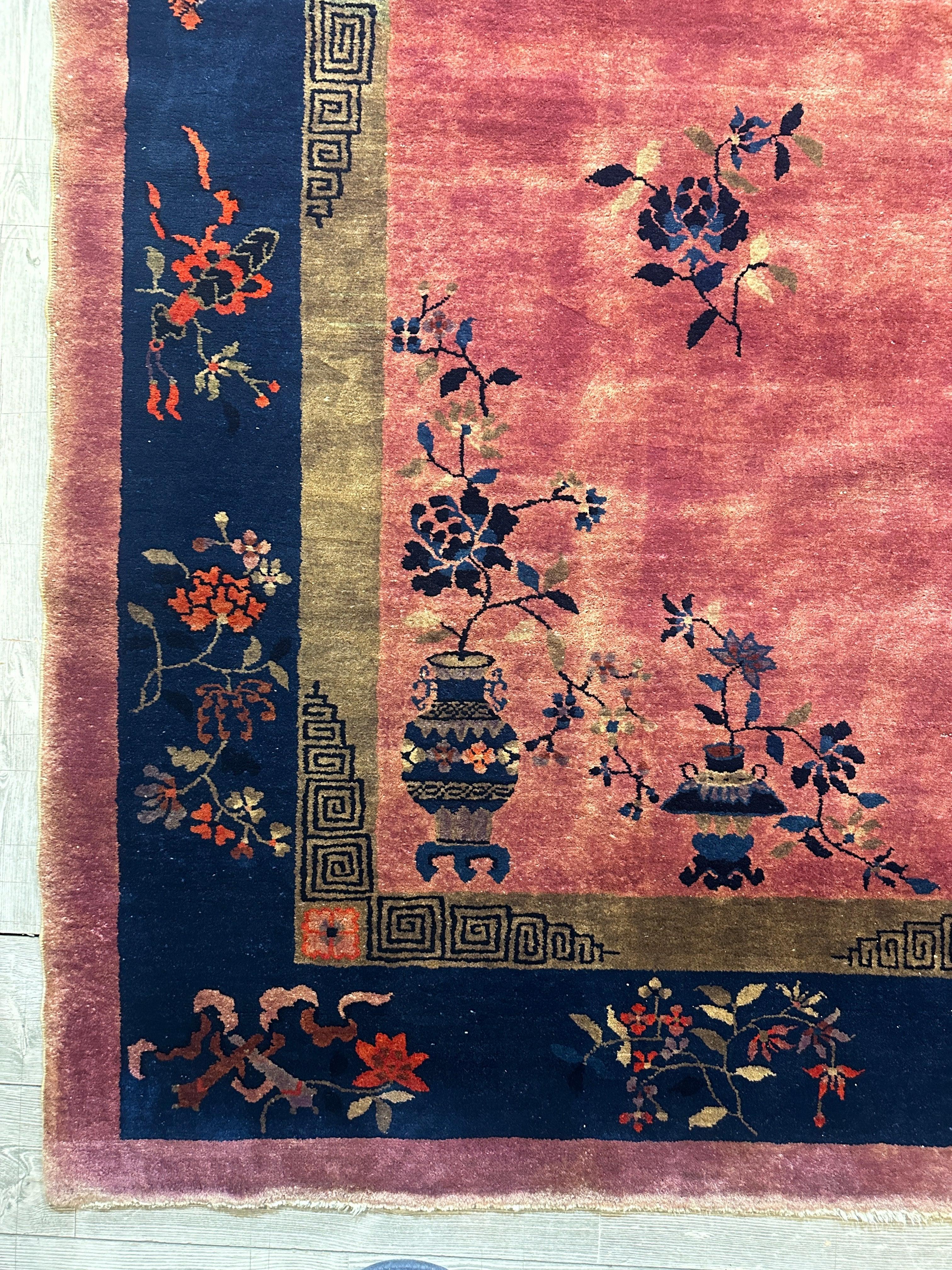 Antique Nicholas Chinese Art Deco Rug - 8'2" X 9'9" by Rugistan - product image 20 for Resin Society