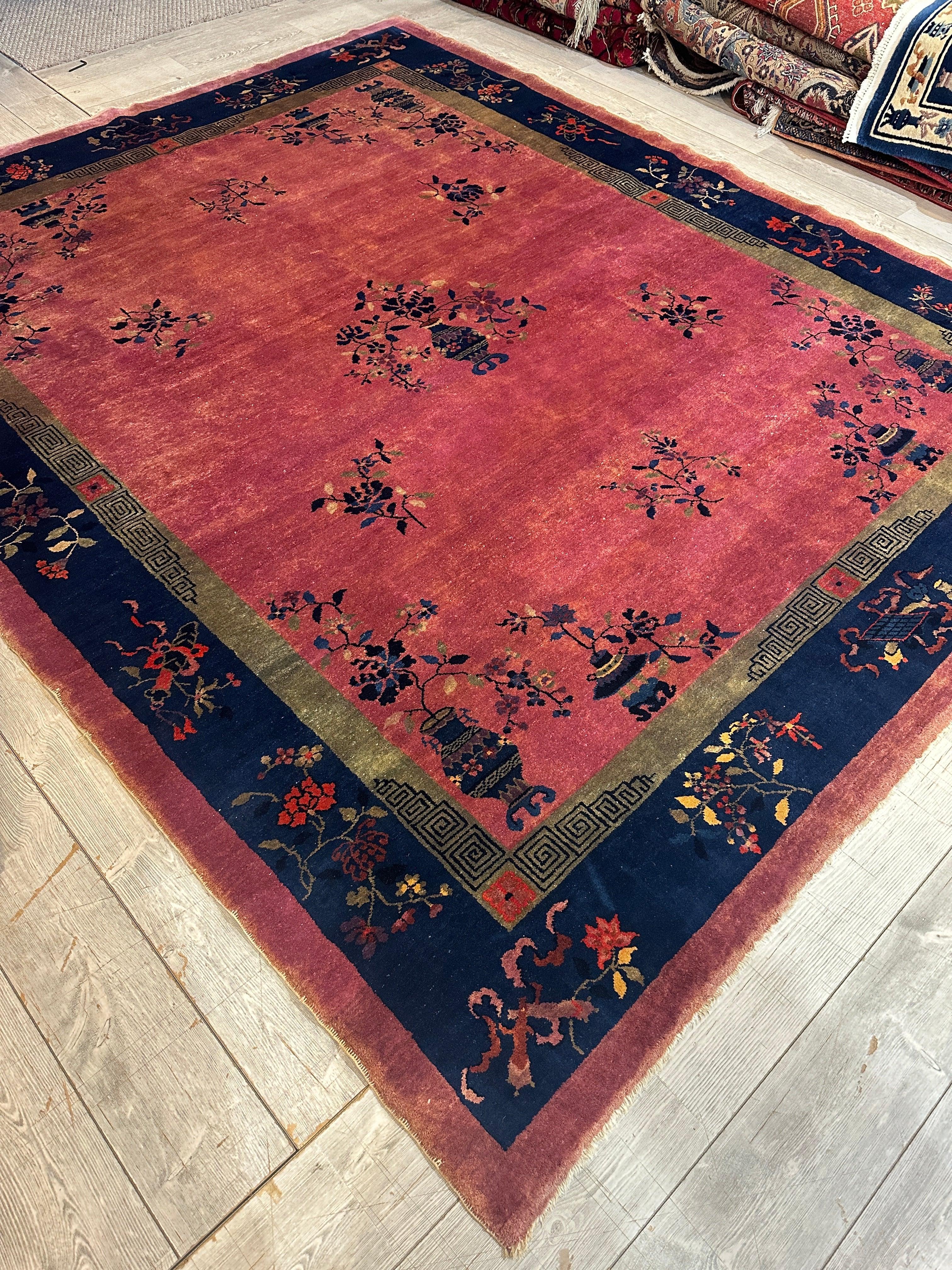 Antique Nicholas Chinese Art Deco Rug - 8'2" X 9'9" by Rugistan - product image 7 for Resin Society