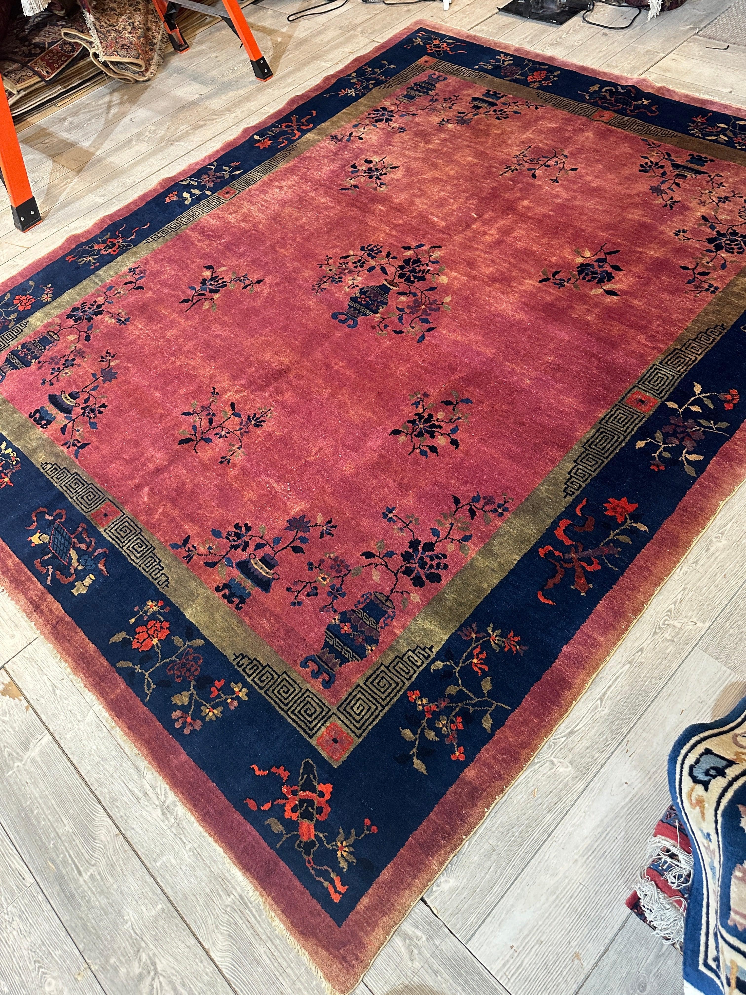 Antique Nicholas Chinese Art Deco Rug - 8'2" X 9'9" by Rugistan - product image 8 for Resin Society