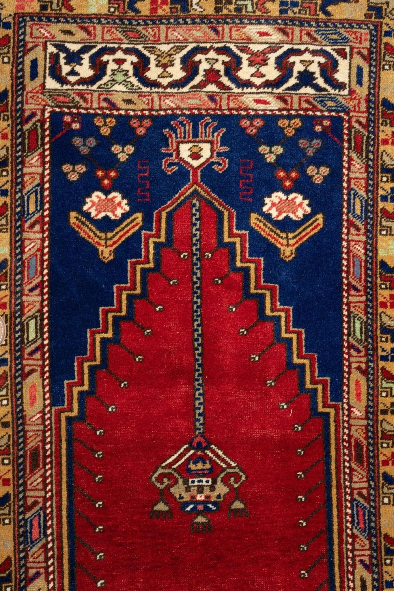 Vintage Turkish Wool Prayer Rug 4x6 by Rugistan - product image 2 for Resin Society